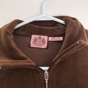 Vintage brown velour Juicy couture sweater